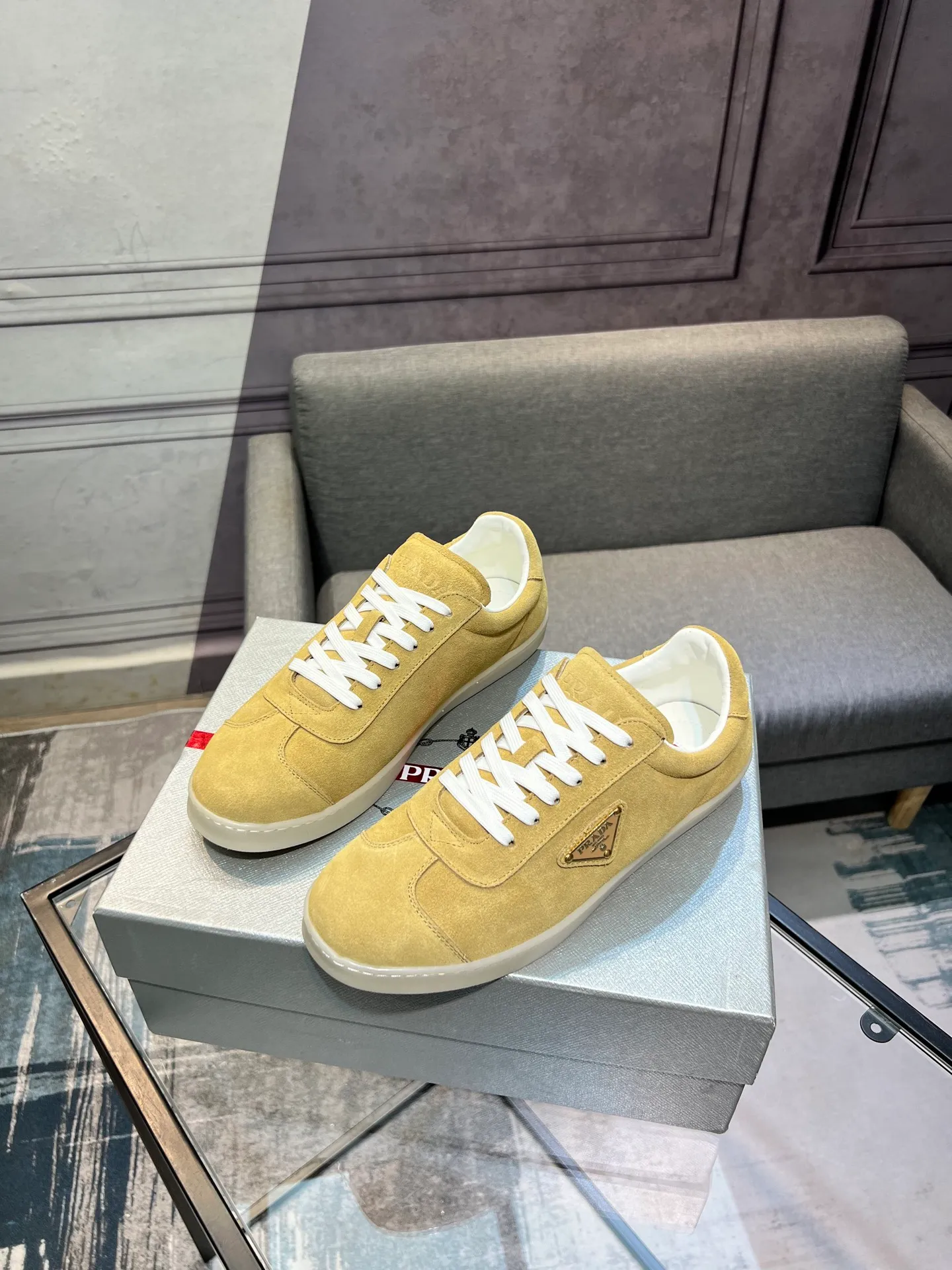 Men's shoes 💰540 [PRADA] Men's shoes are popular in the counter, official website synchronization, 1 high-quality shipment ✔️ Original frosted cowhide + cowhide lining, 1🆚1 replica, original sole, 38-45 (45 customized, non-refundable)